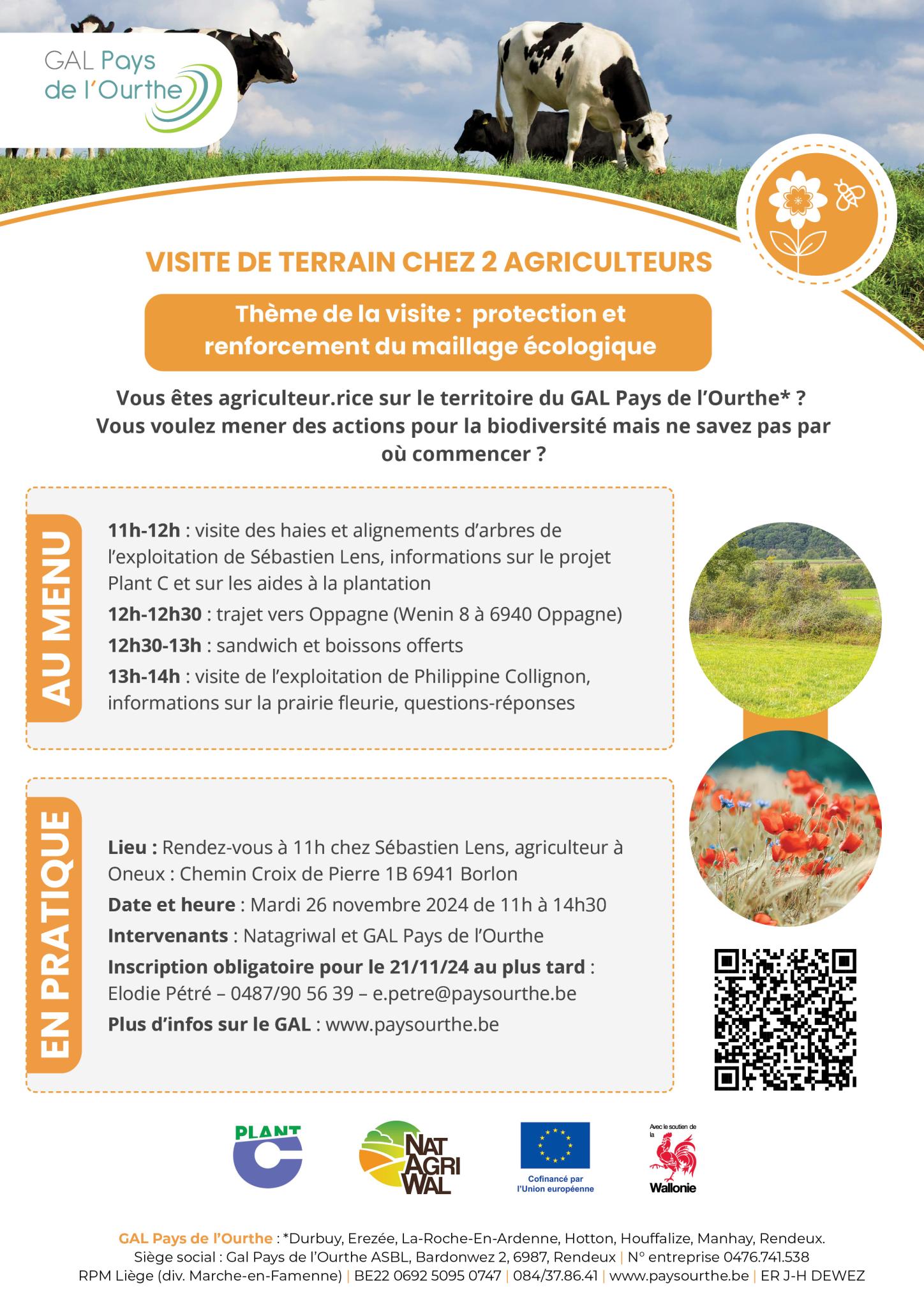 Programme et infos pratiques de la visite de terrain